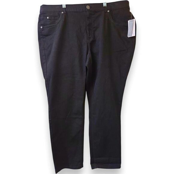 C.J. Banks Signature Slimming Black Pants – Size 22 Petite (NWT) - Picture 1 of 4